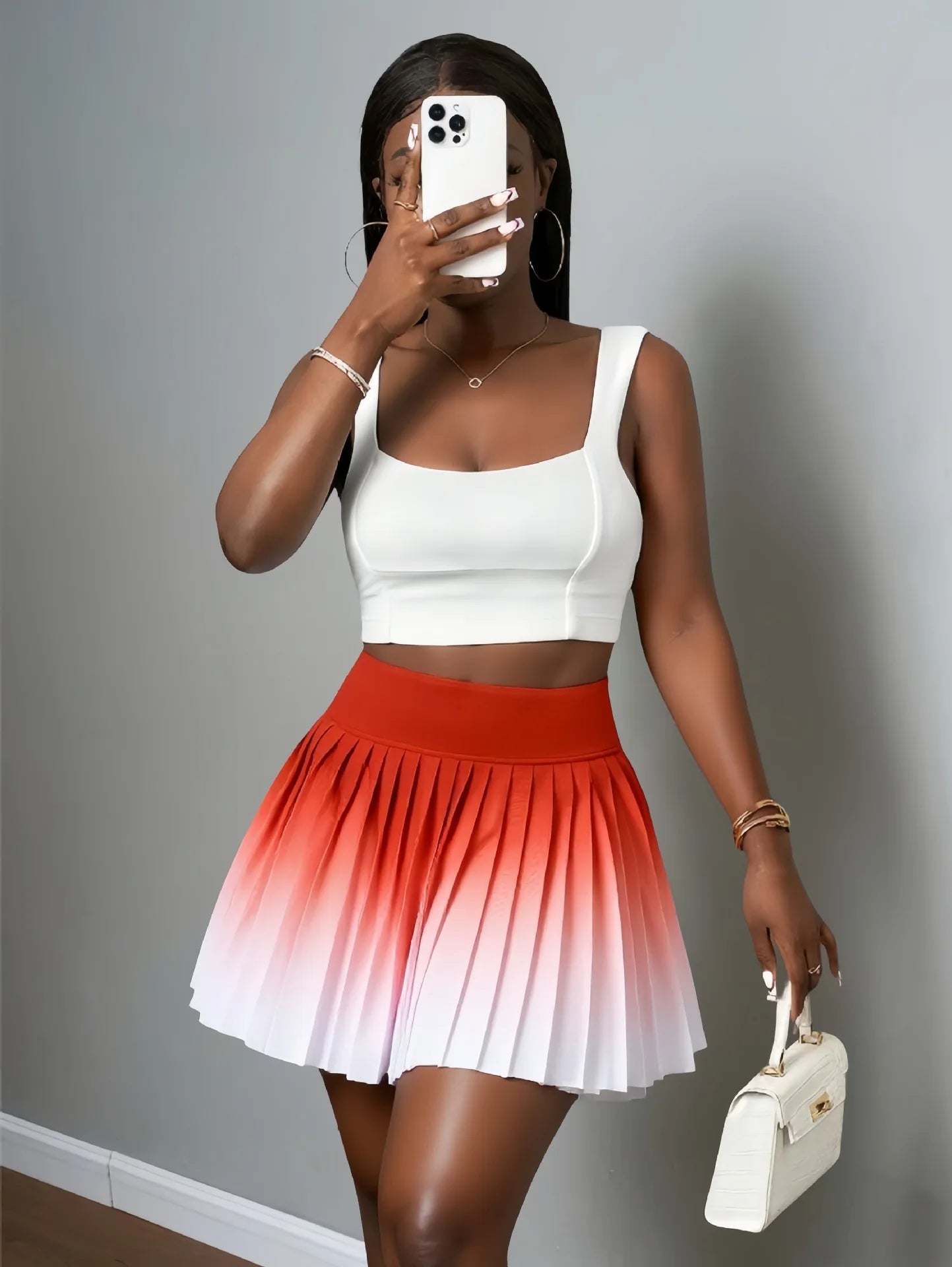 Summer Gradient Color Running Shorts Side Pocket .