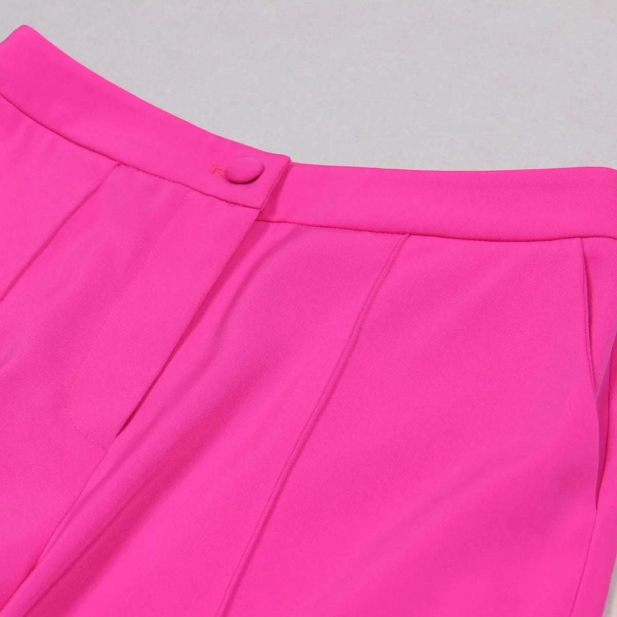 American  Fresh Fuchsia Color 3PCS Blazer Set with Bre Top and Pencil Pants .