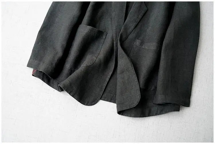 Nomikuma Causal Women Cotton Linen Blazer .