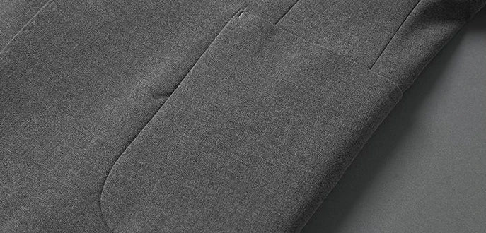 2 Piece Formal Outfit Set Male Big Size Grey Full Men's Dress .