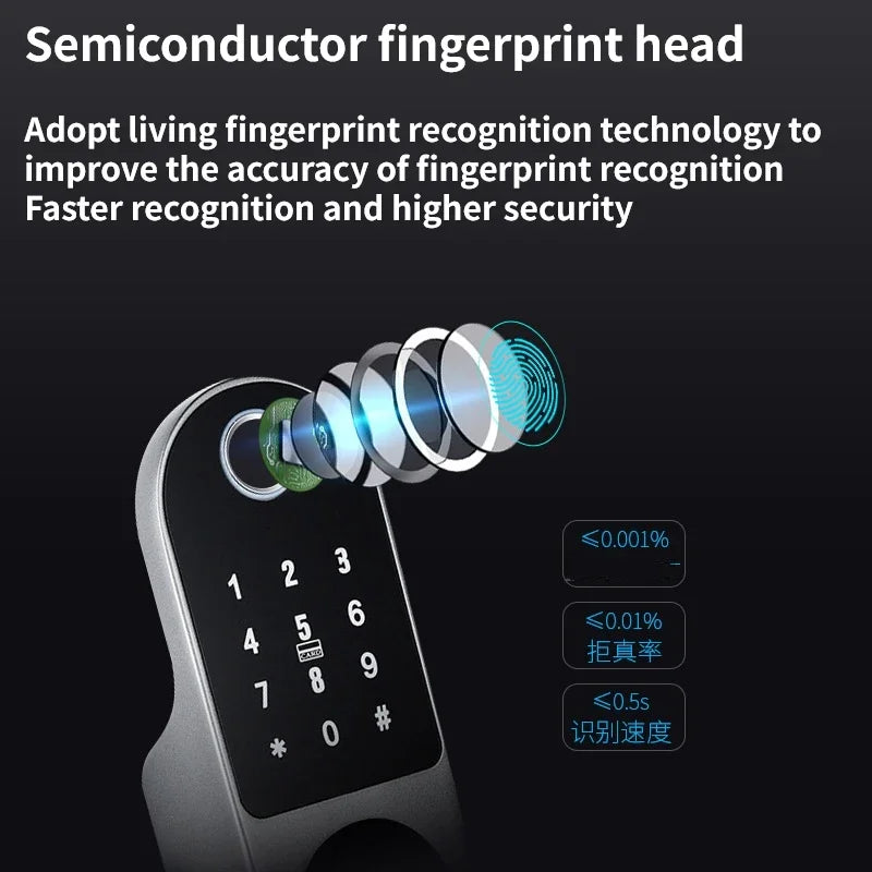 TUYA WIFI Smart Door Locks Fingerprint Lock Outdoor Waterproof Gate Locks .