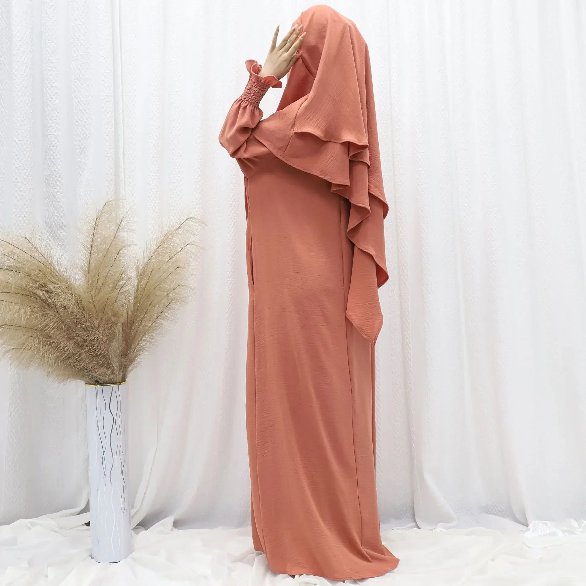 Ramadan Modest Muslim Women Dresses Headscarf Abaya .