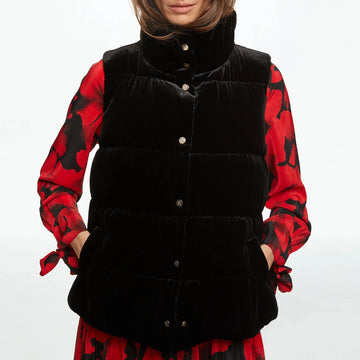CHCH Autumn Winter Women's Solid Loose Vest Stand Collar .