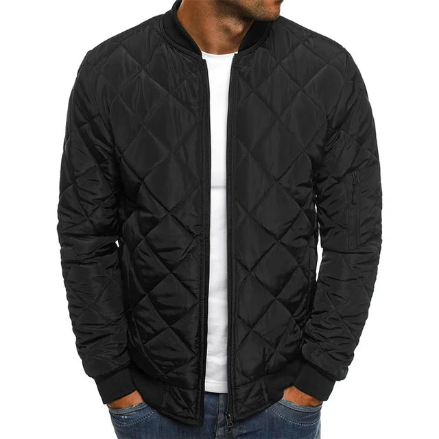 Winter New Jacket Men's Baseball Collar Mesh Pressed Lightweight  .