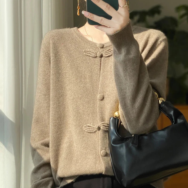 Women New Fashion Autumn Winter 100% Merino Wool Sweater .