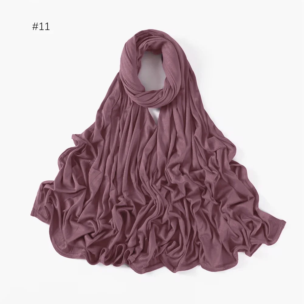 Modal Cotton Jersey Hijabs For Woman Long Muslim Scarf .