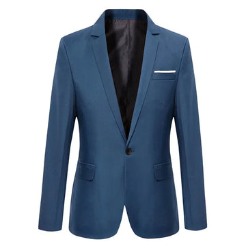 Blue Men Blazers Work Office  Men Tuxedos for Formal Occasions .