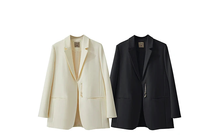 AMII Minimalist Blazer Women  Autumn New Office Lady .