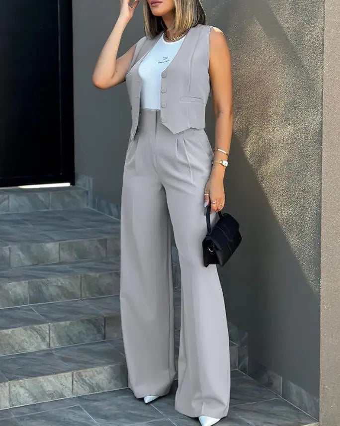 Women OL Blazer Pant Sets 2 Pieces Casual Slim .