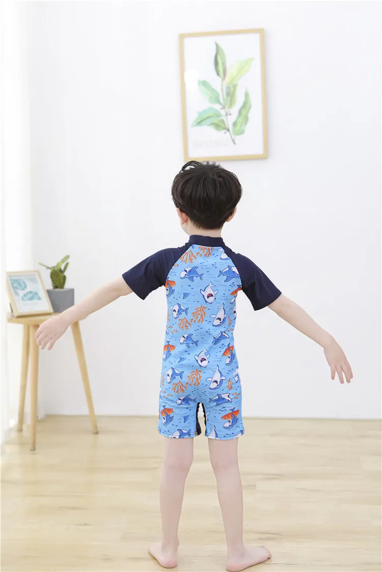 Kids Toddler Boys Swimsuit Long Sleeve  3 4 5 6 7 8 10 Years.