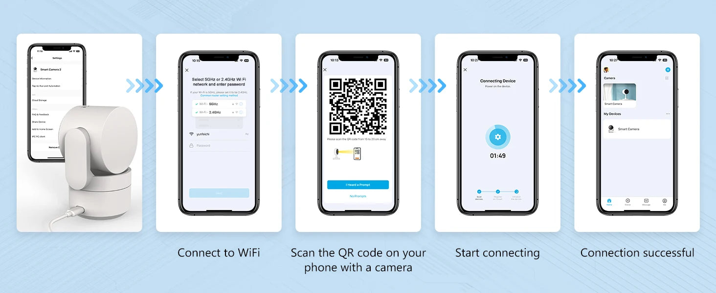 AMOROM 2K Indoor Camera 5/2.4G Wi-Fi Home Night Vision Security Camera.