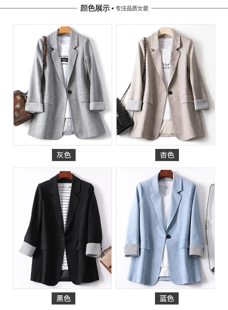 New Blazers Women Trendy Patchwork Korean Chic .