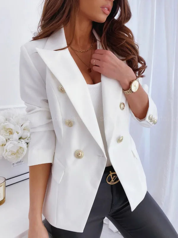 Autumn Jacket Blazer Women Coat Short White Blazer Female.