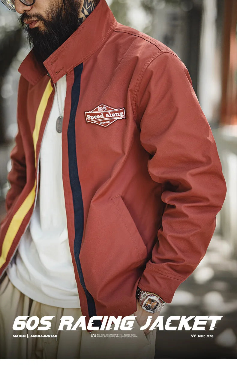Sporty and Casual Zippered Outerwear for Men's Versatile Jackets.