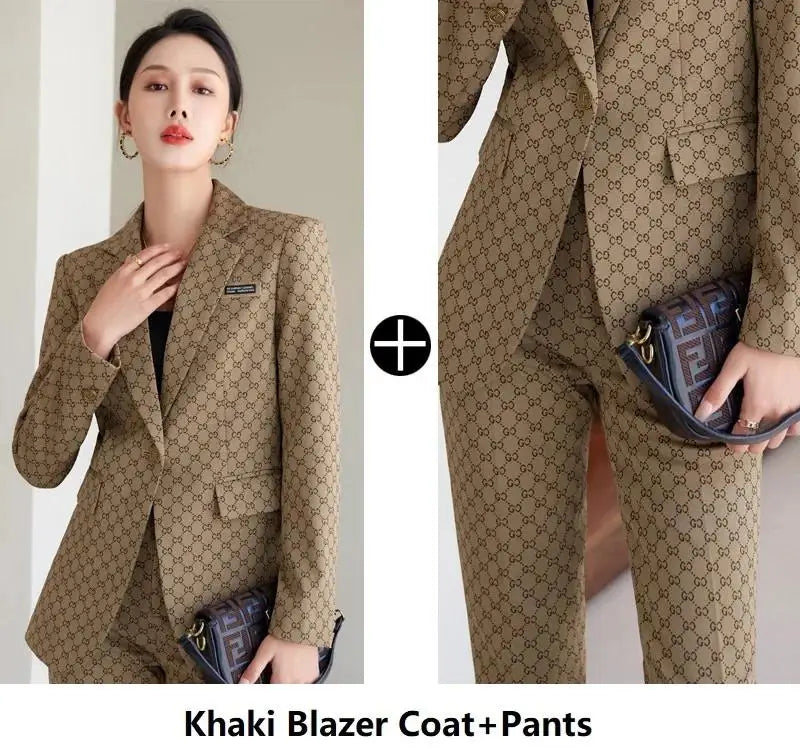 High Quality Fabric Women Business Suits With Pants and Blazer.