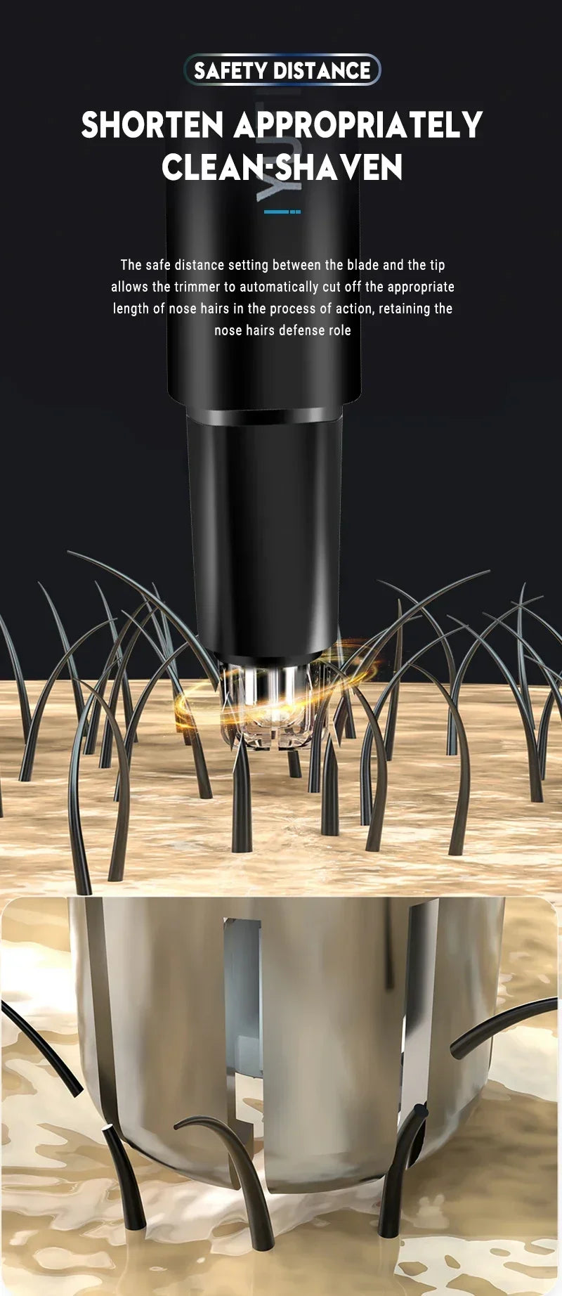 2 In 1 Electric Portable Ear And Nose Hair Trimmer Clipper .