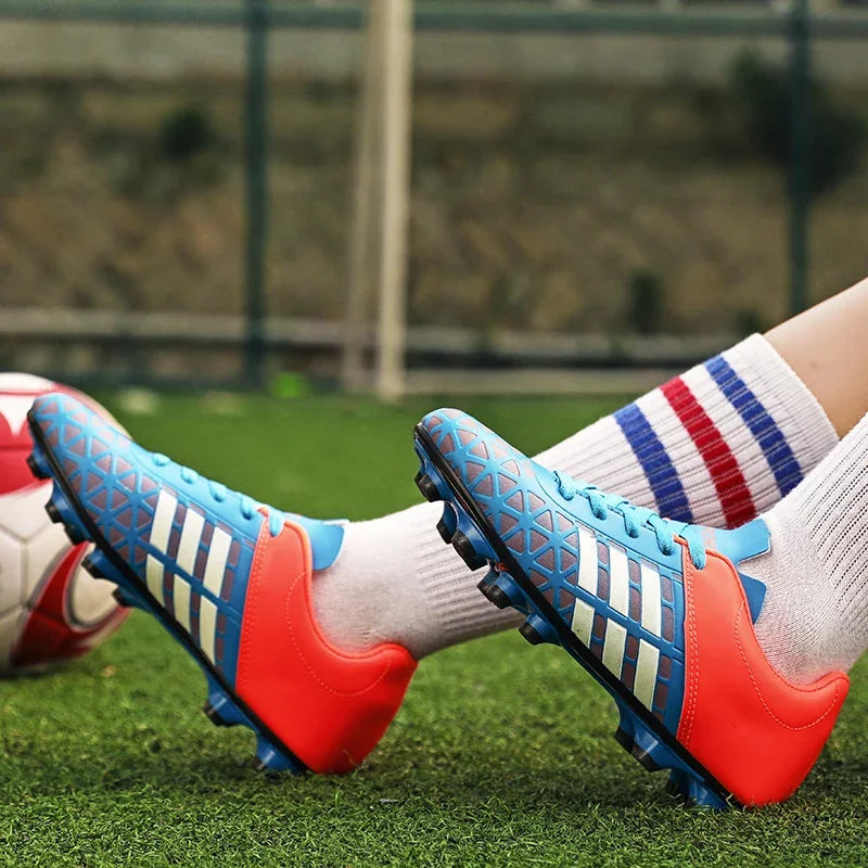 Kids Football Shoes AG/TF Indoor Professional Original Boy Soccer .