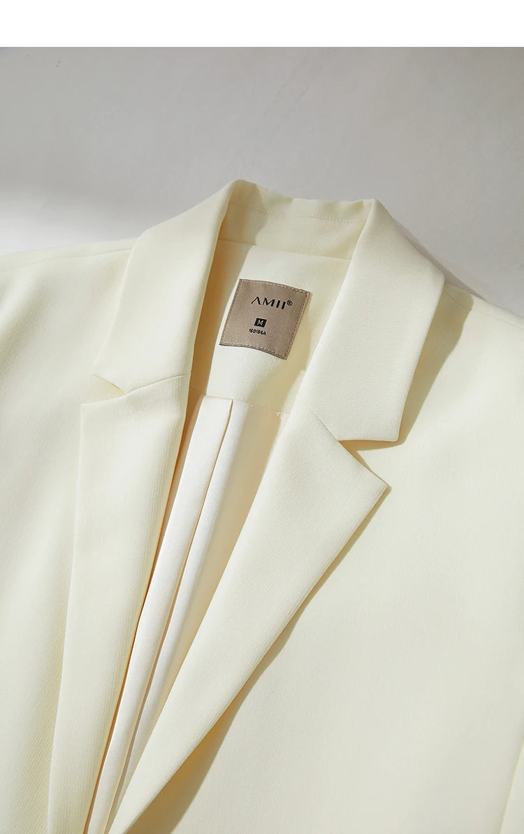 AMII Minimalist Blazer Women  Autumn New Office Lady .