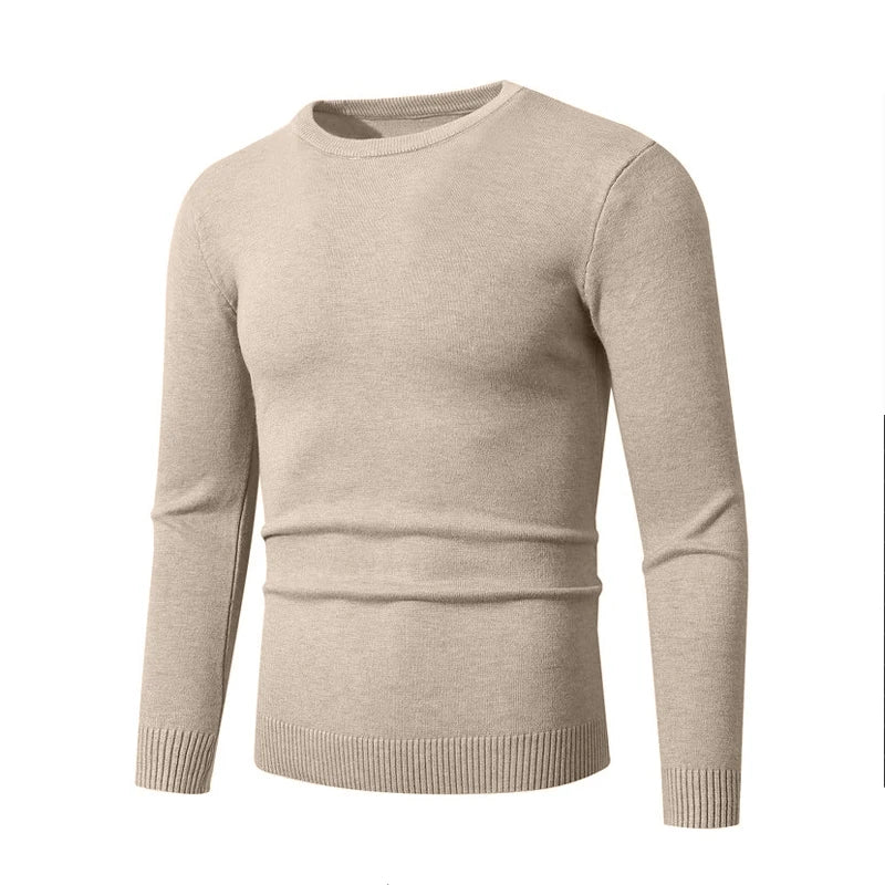 Mens Crewneck Sweater Pullover Knit Casual Long Sleeve.