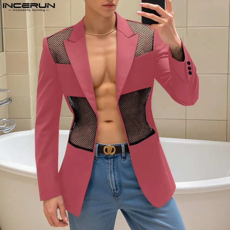 Fashion Male Long Sleeved Cardigan Blazers .