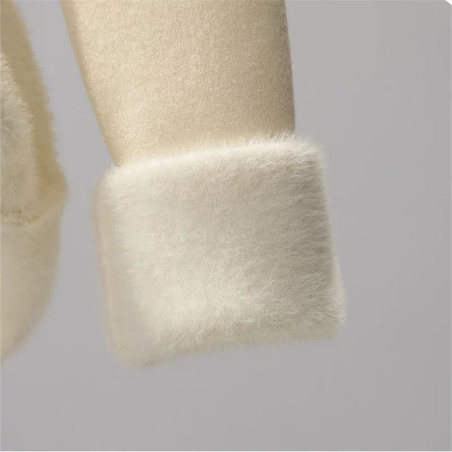 Turtleneck Winter Sweater Women Elegant Thicken Velvet.