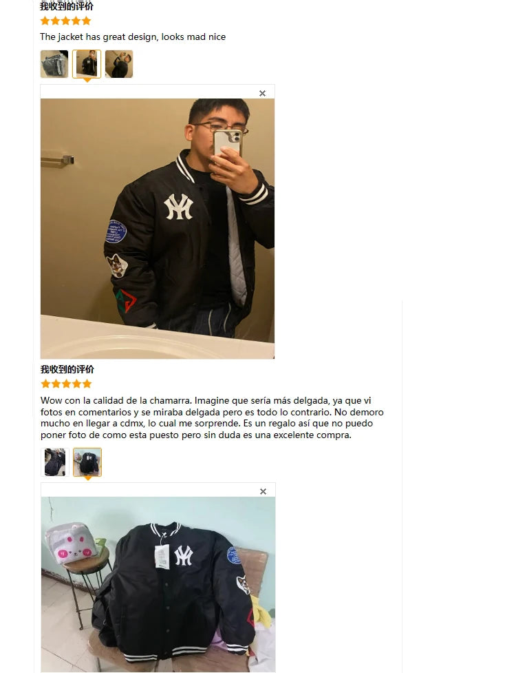 Autumn & Winter Bomber Jacket Men Embroidery .