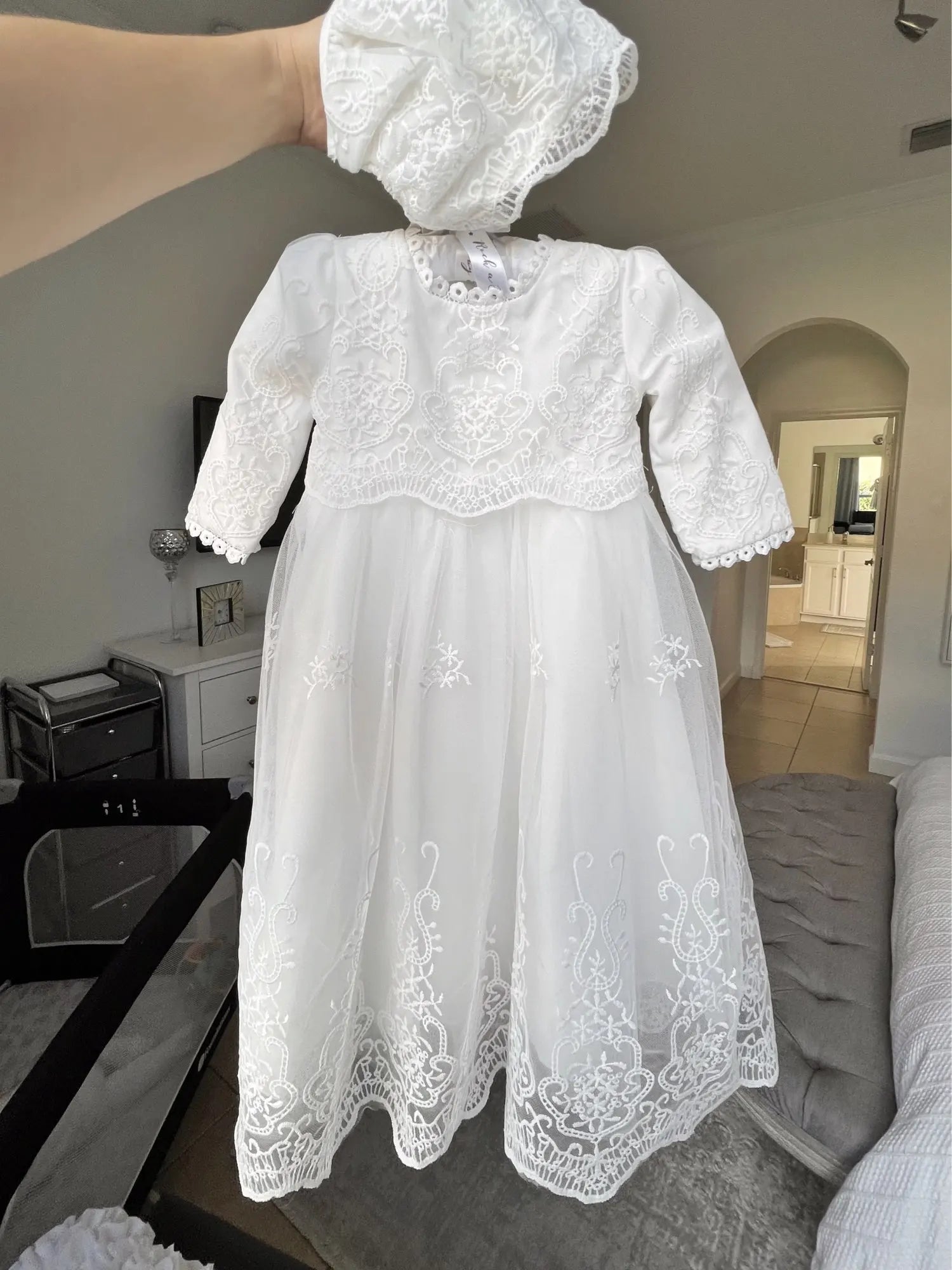 baby girl dresses embroidery pearl 1 year birthday dress wedding party christening baby girl clothes for 3-24 month