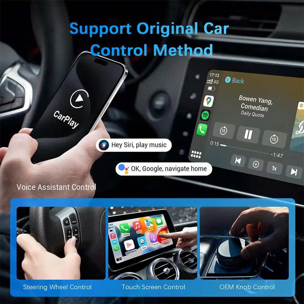 2in1 Wired to Wireless CarPlay Android Auto Adapter.