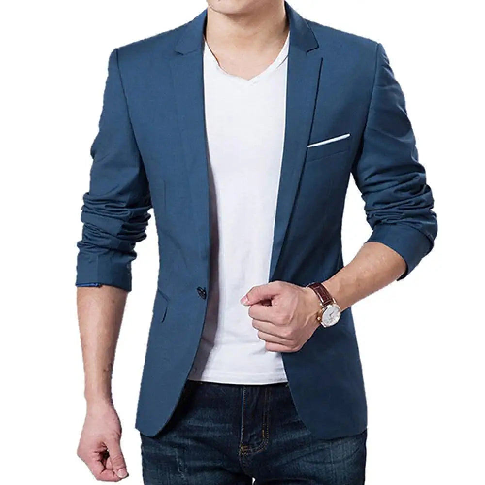 Men Blazers Slim Autumn Suit Business Formal Party .