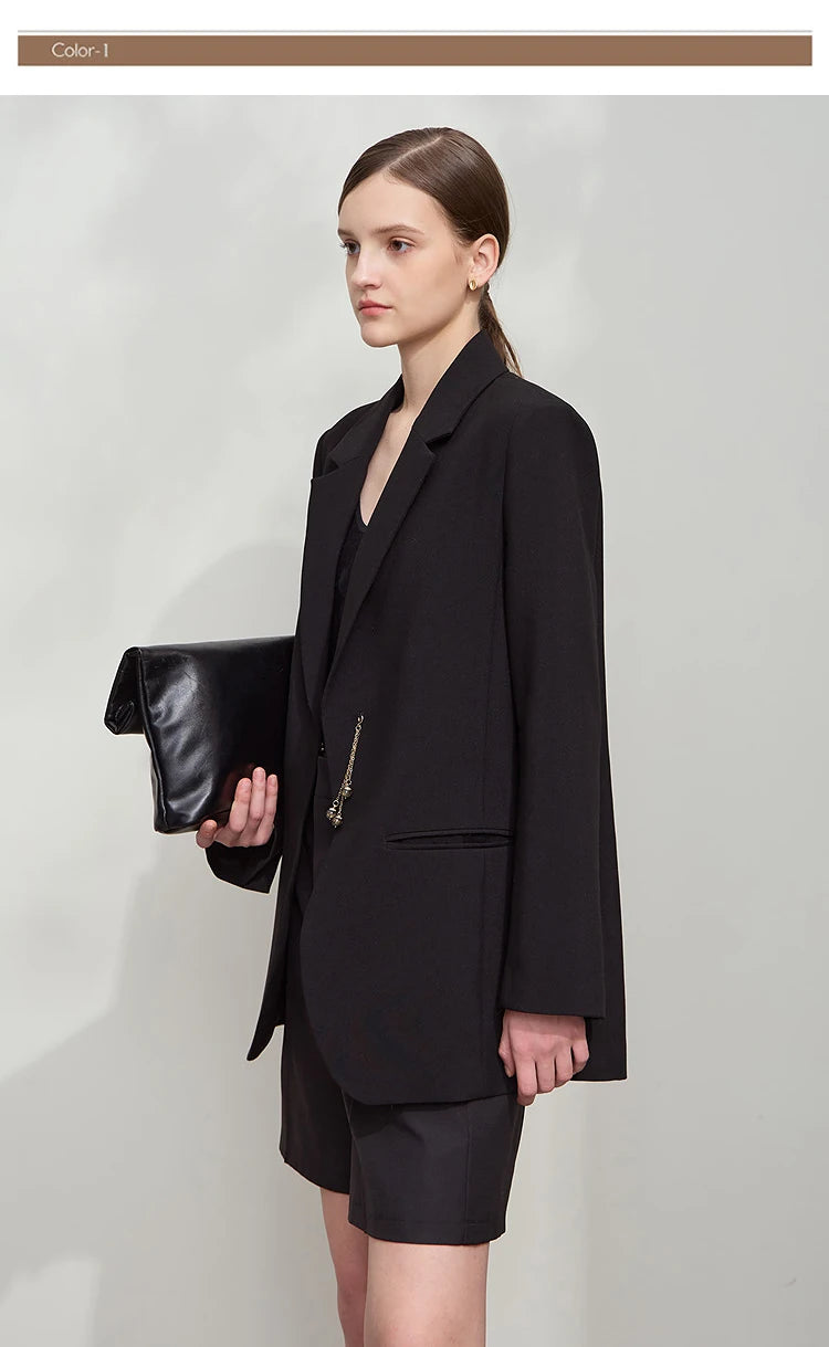 AMII Minimalist Blazer Women  Autumn New Office Lady .