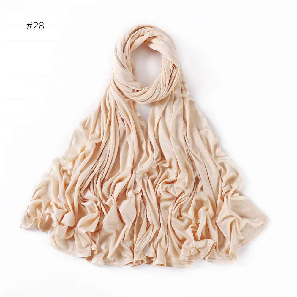 Modal Cotton Jersey Hijabs For Woman Long Muslim Scarf .