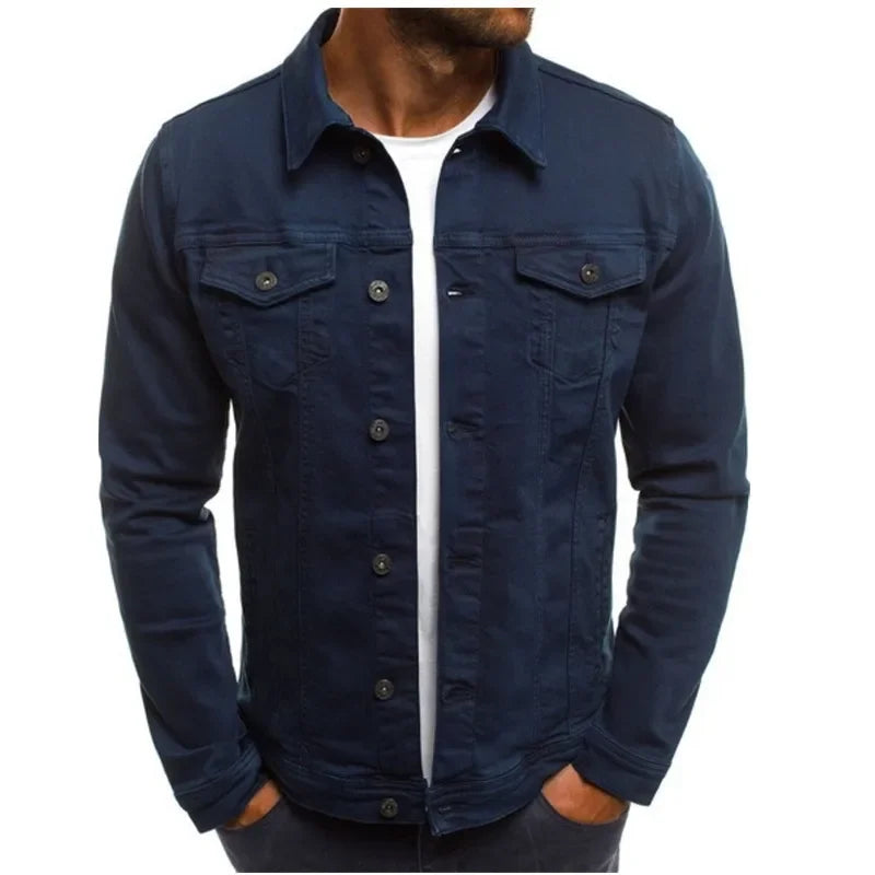 Men's Denim Jacket M-4XL Autumn Clothing Fashion Jackets.