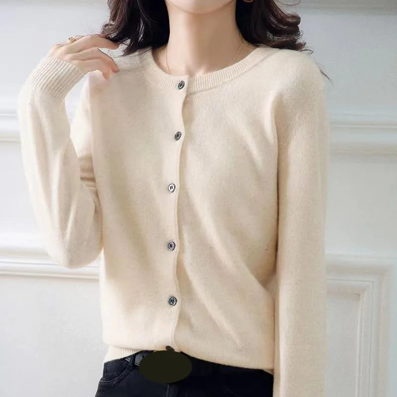 Korean Single Breasted Cardigans Sweater Women Autumn Winter .