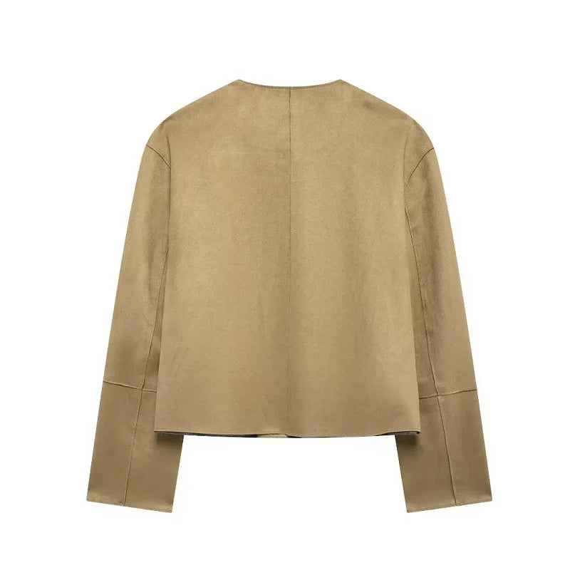 Fleece Jacket Outerwears Women Autumn Winter Long Sleeve,
