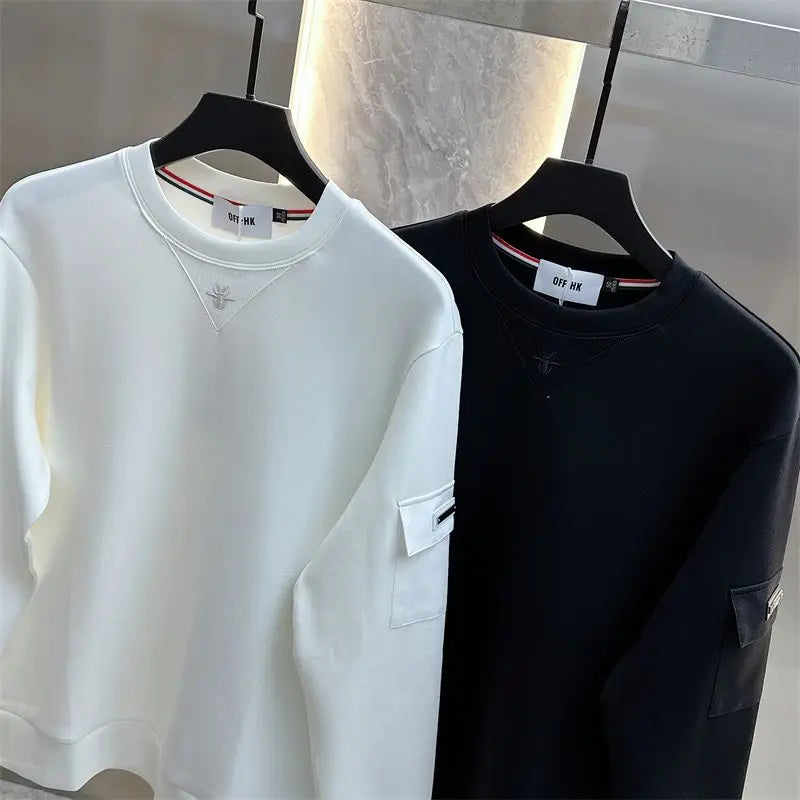 Light Luxury Trendy Brand Bee Embroidered Sweater Men's .