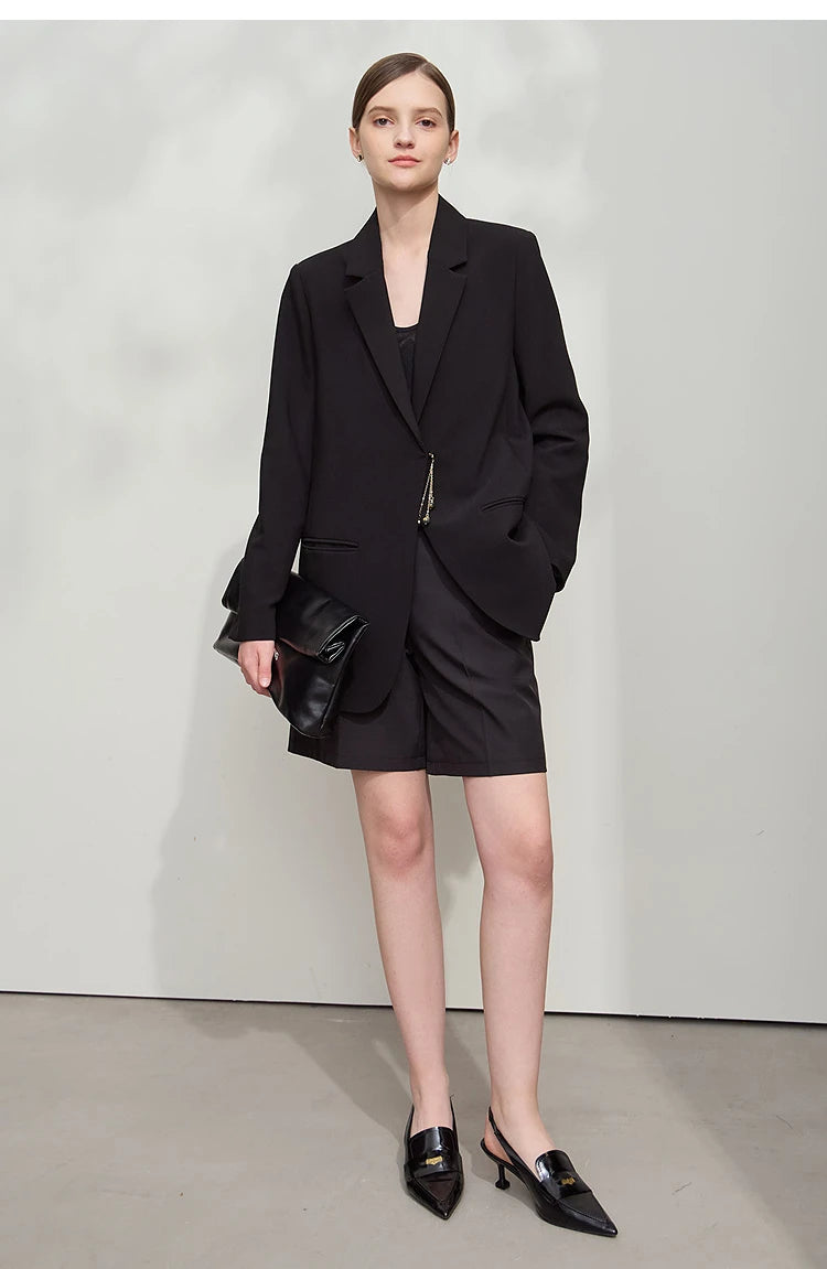 AMII Minimalist Blazer Women  Autumn New Office Lady .