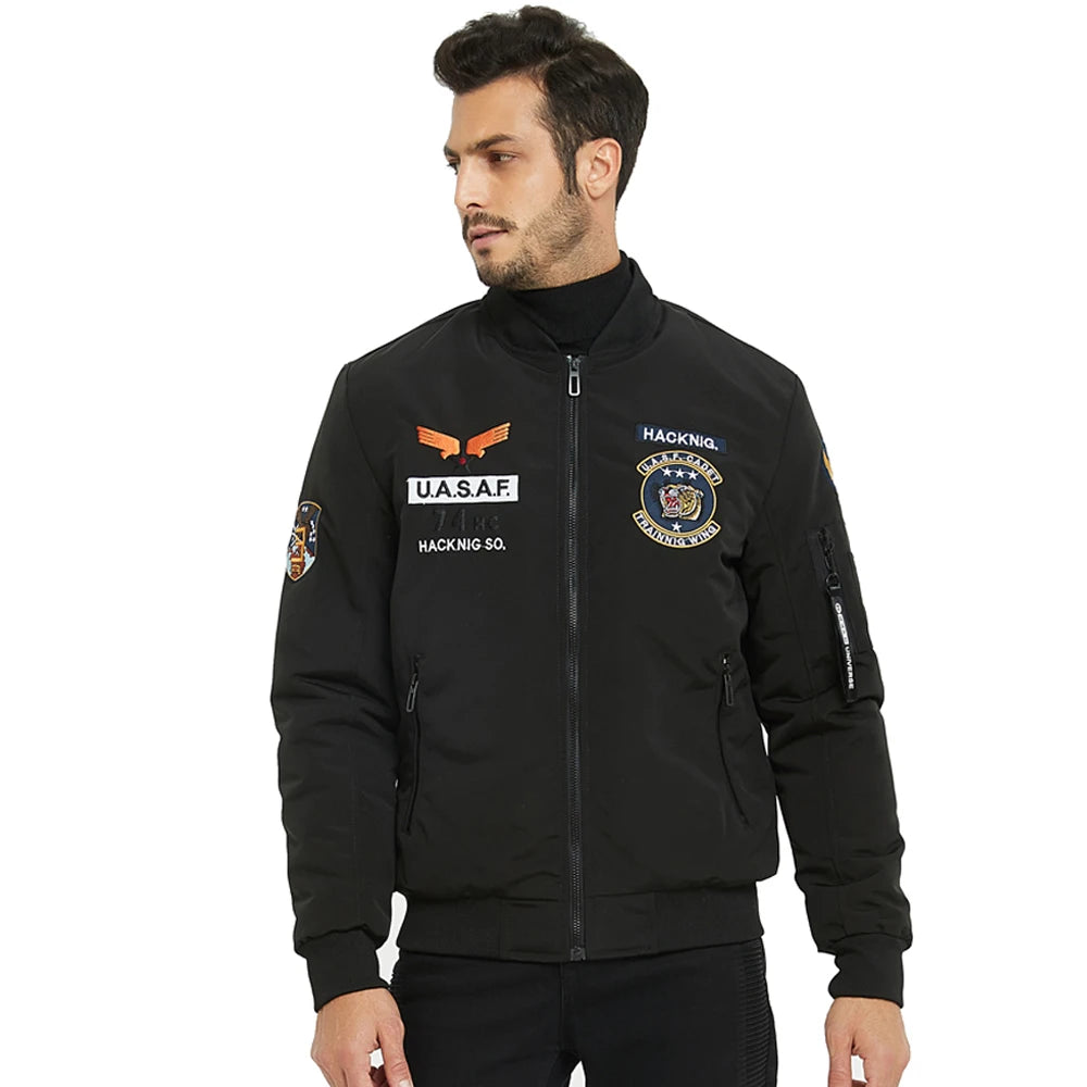 Men Military Pilot Reversible Jackets Men Autumn Bomber.