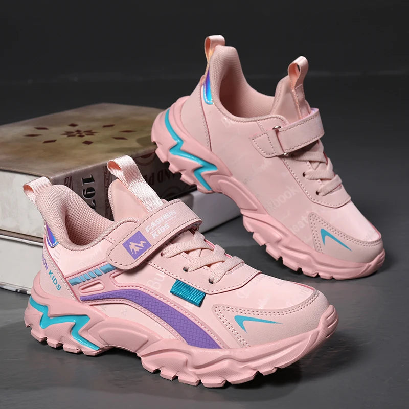 Kids Girls Shoes Running School Casual Sports Breathable .
