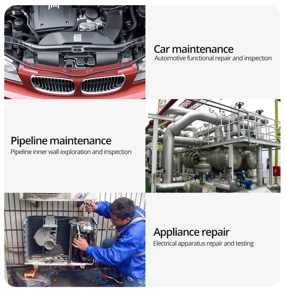 Dual & Triple Lens Industrial Endoscope 1080P 5 ''LCD Borescope Inspection.