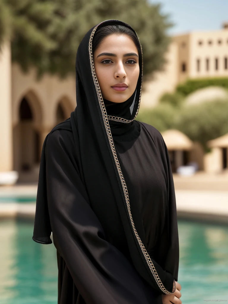 Bubble Chiffon Hijab Shawls With Chain Luxury Diamond Jewelry.