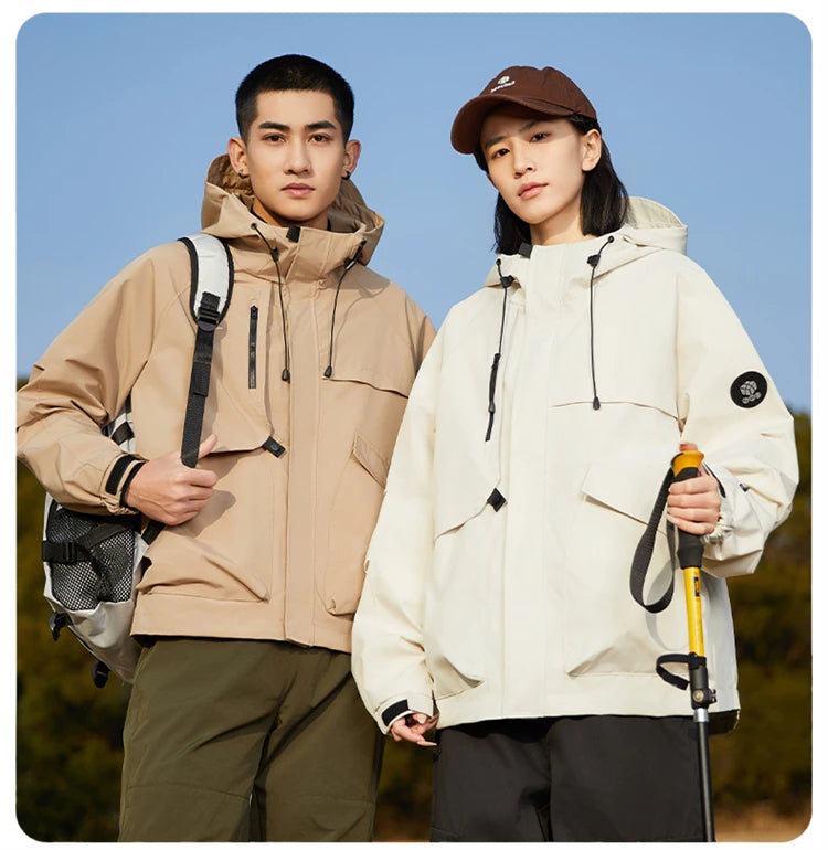 Men’s Hooded Outdoor Windbreaker Jacket Windproof Coats .