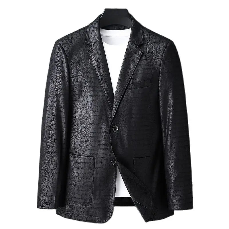 Men's Casual Spring Autumn Vintage Soft Faux Leather Jackets .