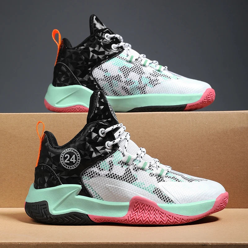 Kids Basketball Shoes for Boys Blue .
