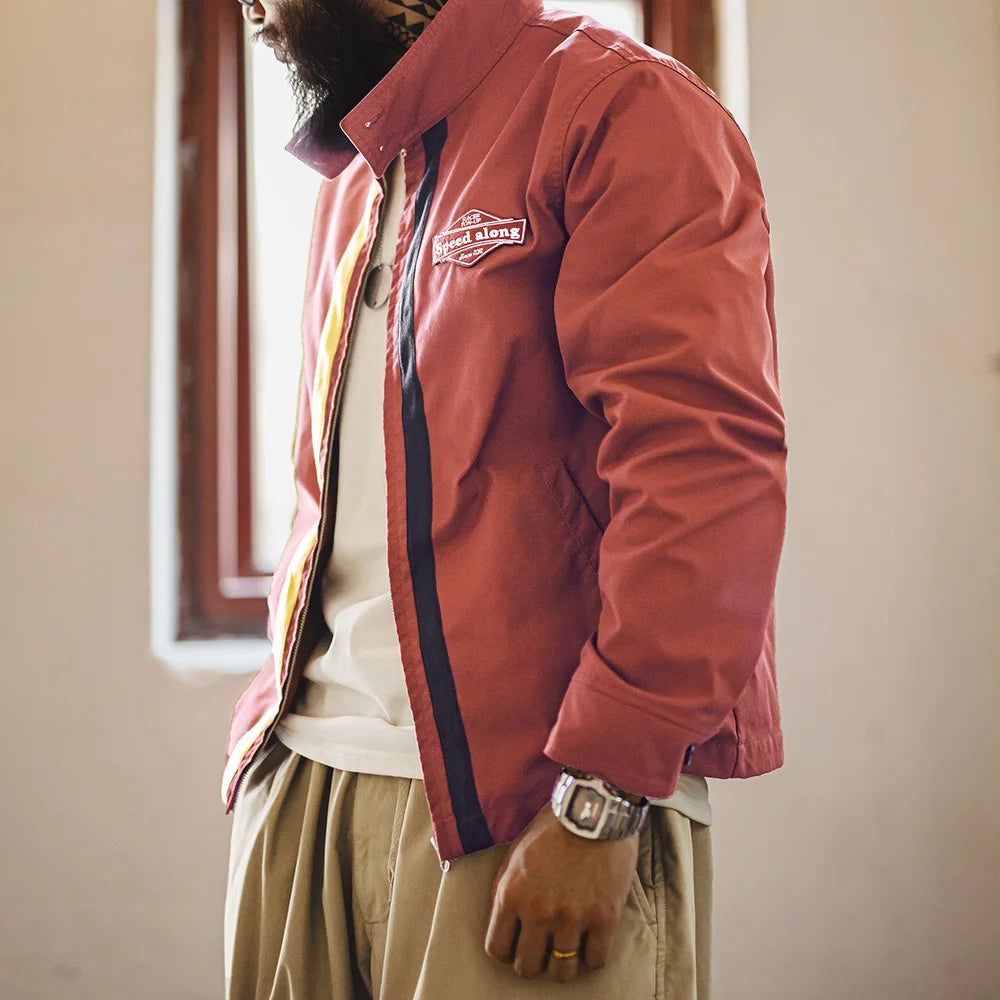 Sporty and Casual Zippered Outerwear for Men's Versatile Jackets.