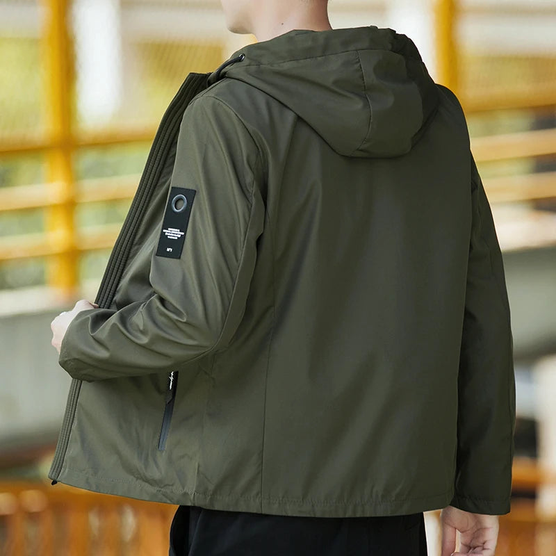 Men's Jackets Waterproof Military Hooded Jacket .