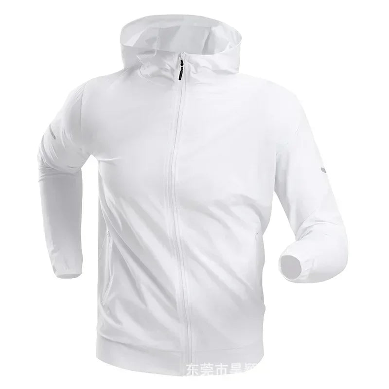 Autumn/Winter Men's Outdoor Running Fitness Morning Jogging Sports Quick-Dry Windproof Cycling Training Jacket and Tracksuit