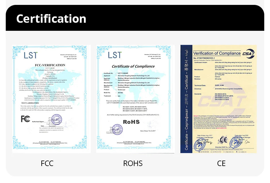 Dual & Triple Lens Industrial Endoscope 1080P 5 ''LCD Borescope Inspection.
