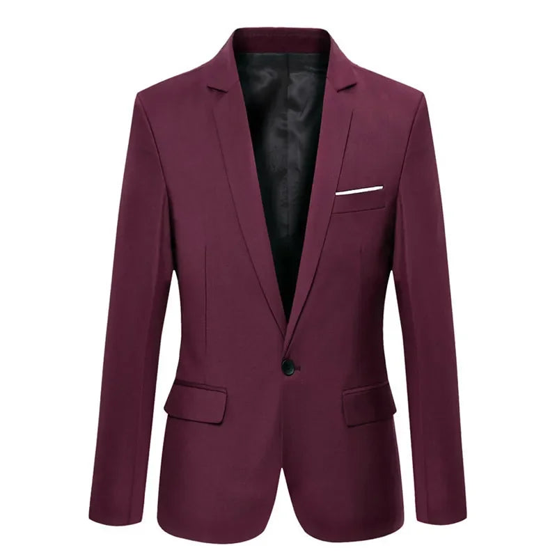 Blue Men Blazers Work Office  Men Tuxedos for Formal Occasions .