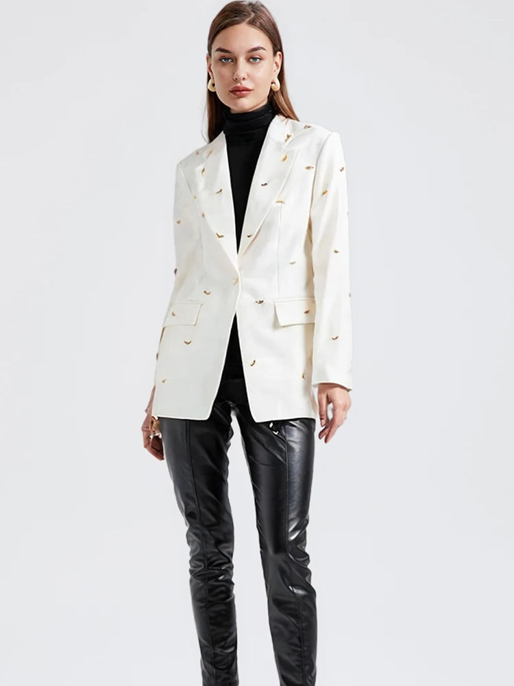 Green Blue Yellow Black White Blazer Women .