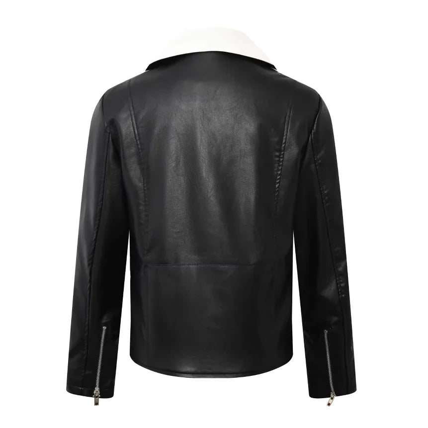 men's new handsome, new oblique zipper, casual color matching .